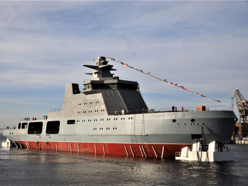 Vízre bocsátották a harmadik Projekt 23550 típusú sarkvidéki járőrhajót